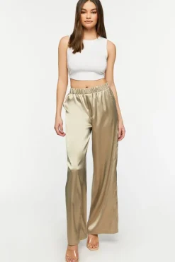 Satin Wide-Leg Pants