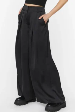 Satin Wide-Leg Pants
