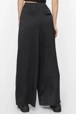 Satin Wide-Leg Pants