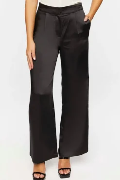 Satin Wide-Leg Pants