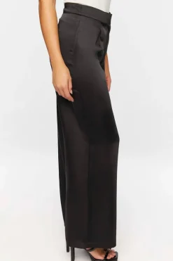Satin Wide-Leg Pants