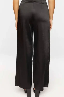 Satin Wide-Leg Pants