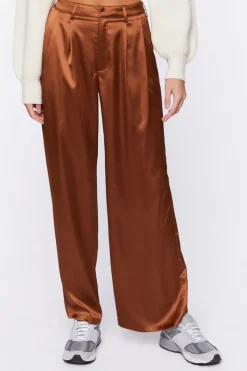 Satin Wide-Leg Pants