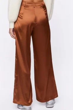 Satin Wide-Leg Pants