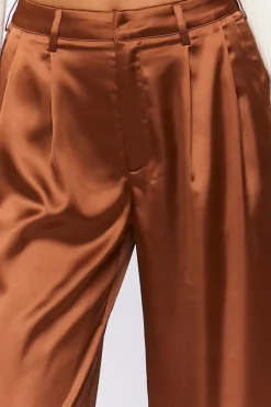 Satin Wide-Leg Pants
