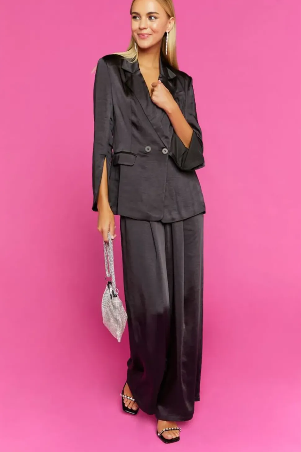Satin Wide-Leg Pants