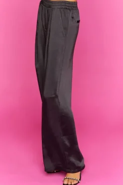 Satin Wide-Leg Pants
