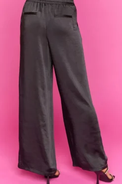 Satin Wide-Leg Pants