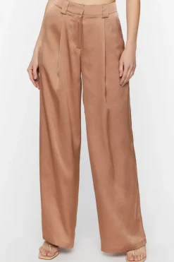 Satin Wide-Leg Trousers