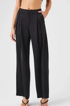 Satin Wide-Leg Trousers