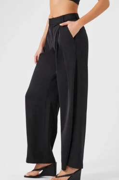 Satin Wide-Leg Trousers