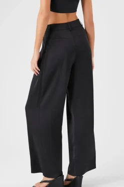 Satin Wide-Leg Trousers