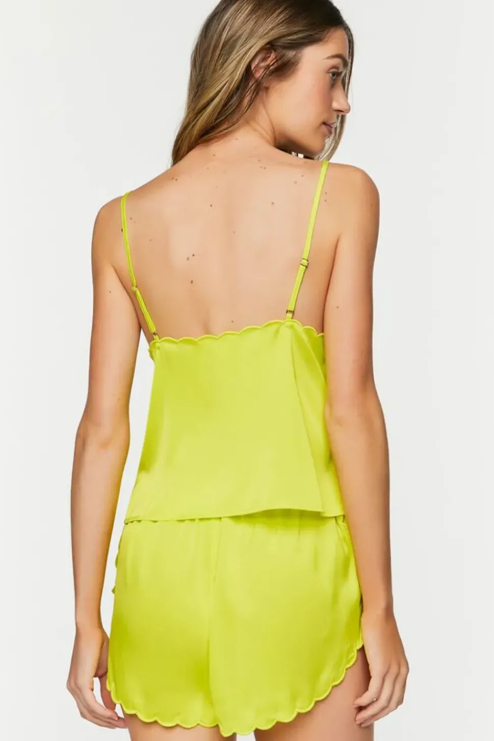 Scalloped-Trim Cami & Shorts Pajama Set