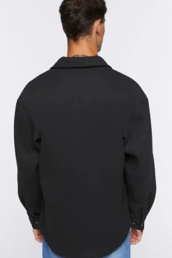 Scoop-Hem Button-Up Jacket
