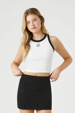 Seamed Denim Mini Skirt