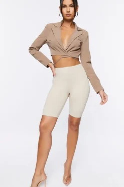 Seamed High-Rise Biker Shorts
