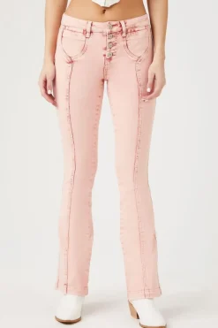 Seamed Mid-Rise Bootcut Jeans