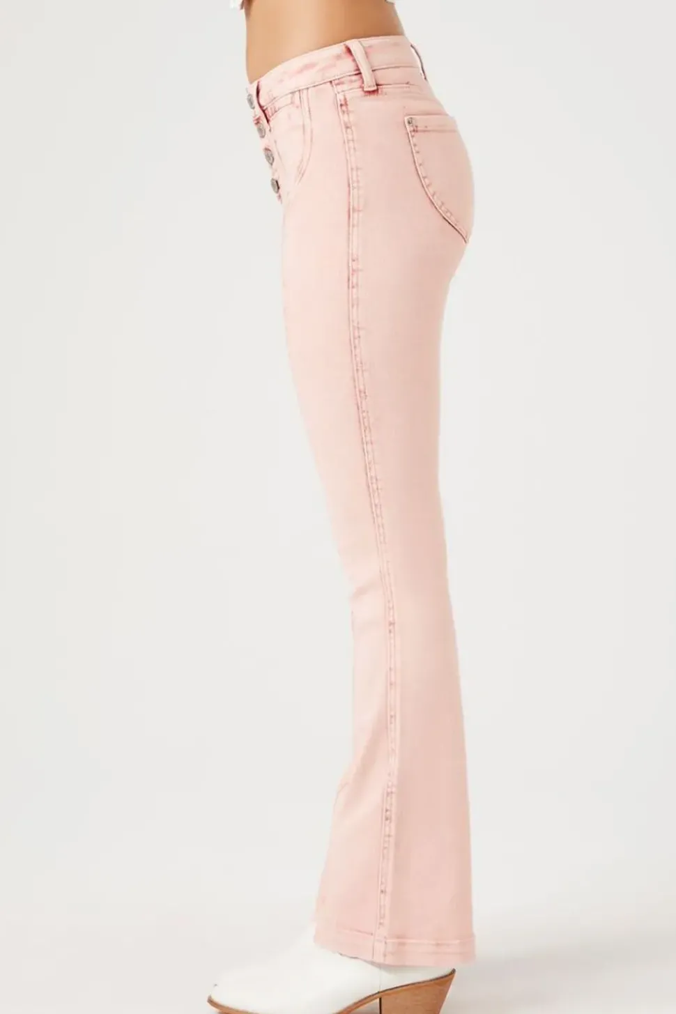 Seamed Mid-Rise Bootcut Jeans