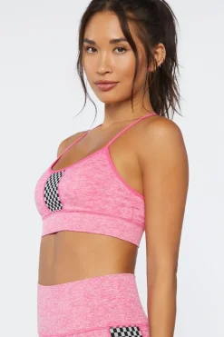 Seamless Checkered Sports Bra