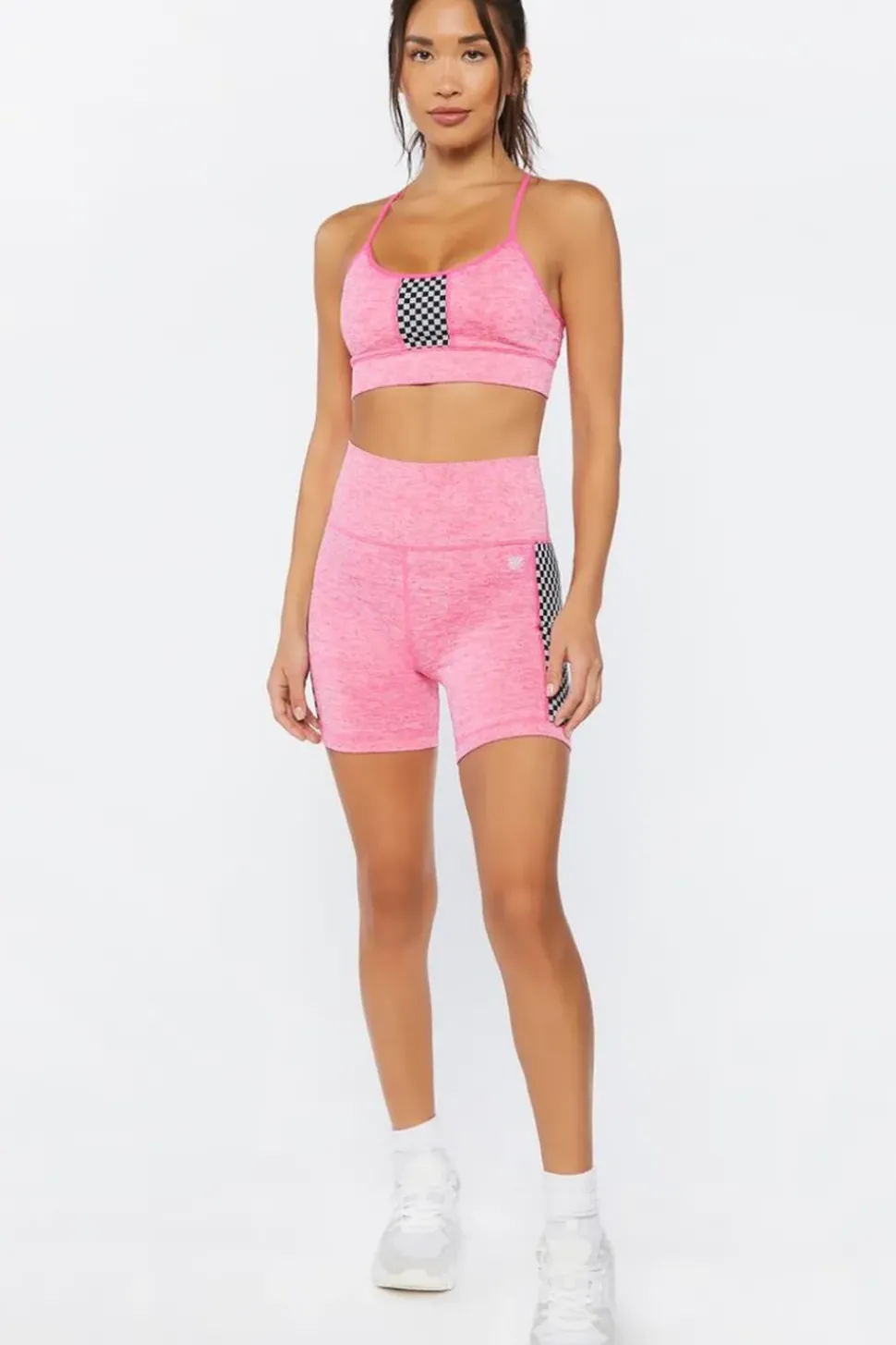 Seamless Checkered Sports Bra