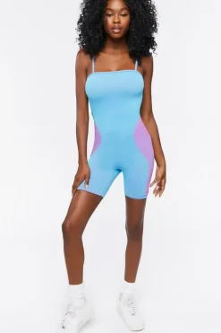 Seamless Colorblock Cami Romper