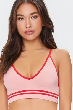 Seamless Contrast-Seam Bralette