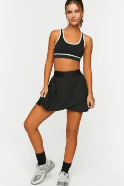 Seamless Contrast-Trim Sports Bra