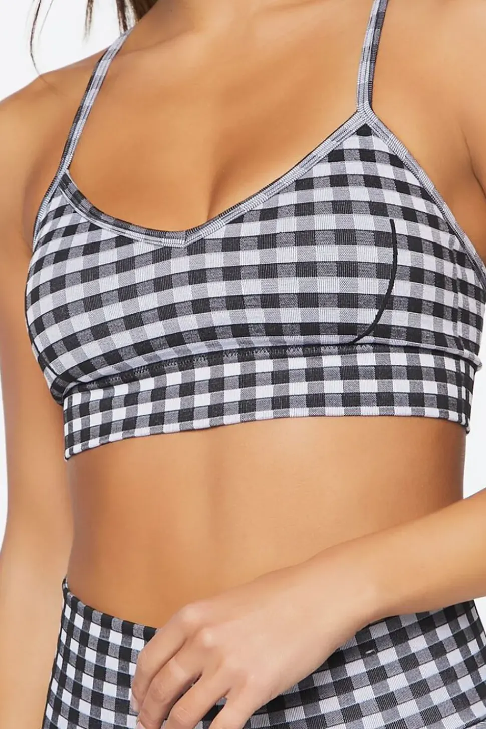 Seamless Gingham Sports Bra