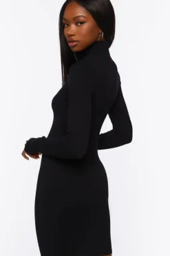 Seamless Half-Zip Mini Dress