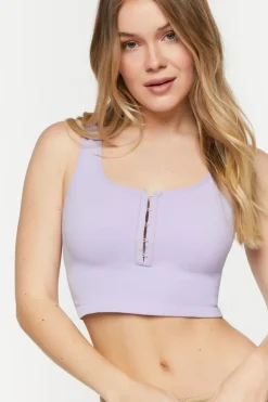 Seamless Hook-And-Eye Cropped Tank Top
