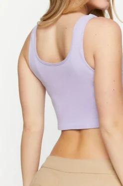 Seamless Hook-And-Eye Cropped Tank Top