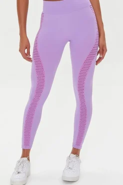 Seamless Mesh-Panel Leggings