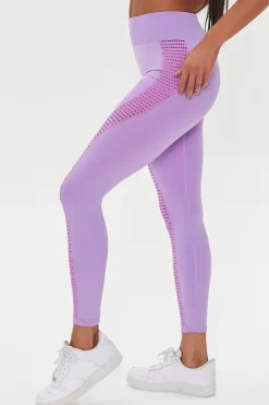 Seamless Mesh-Panel Leggings