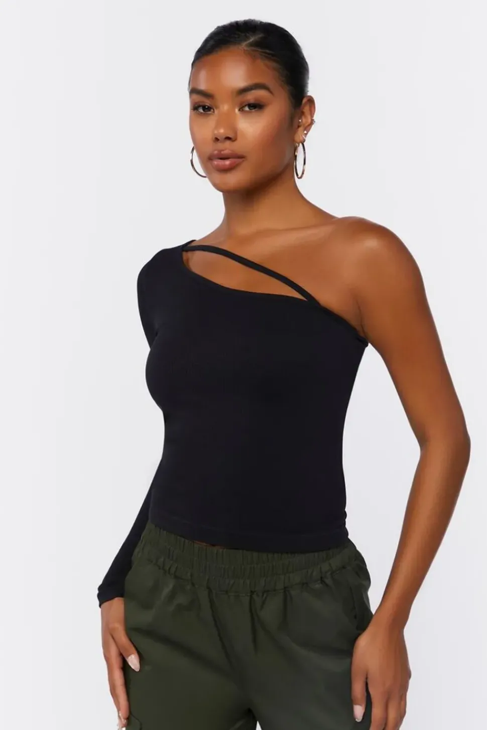 Seamless One-Shoulder Top