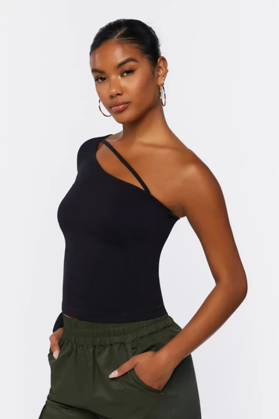 Seamless One-Shoulder Top