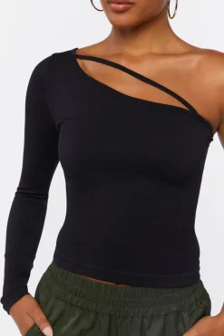 Seamless One-Shoulder Top