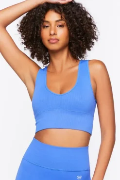 Seamless Plunging Longline Sports Bra