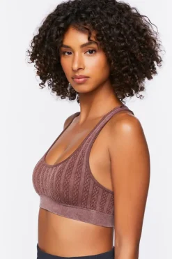 Seamless Racerback Textured Sports Bra