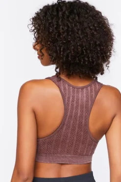 Seamless Racerback Textured Sports Bra