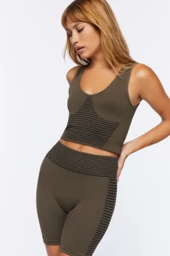 Seamless Ribbed Biker Shorts
