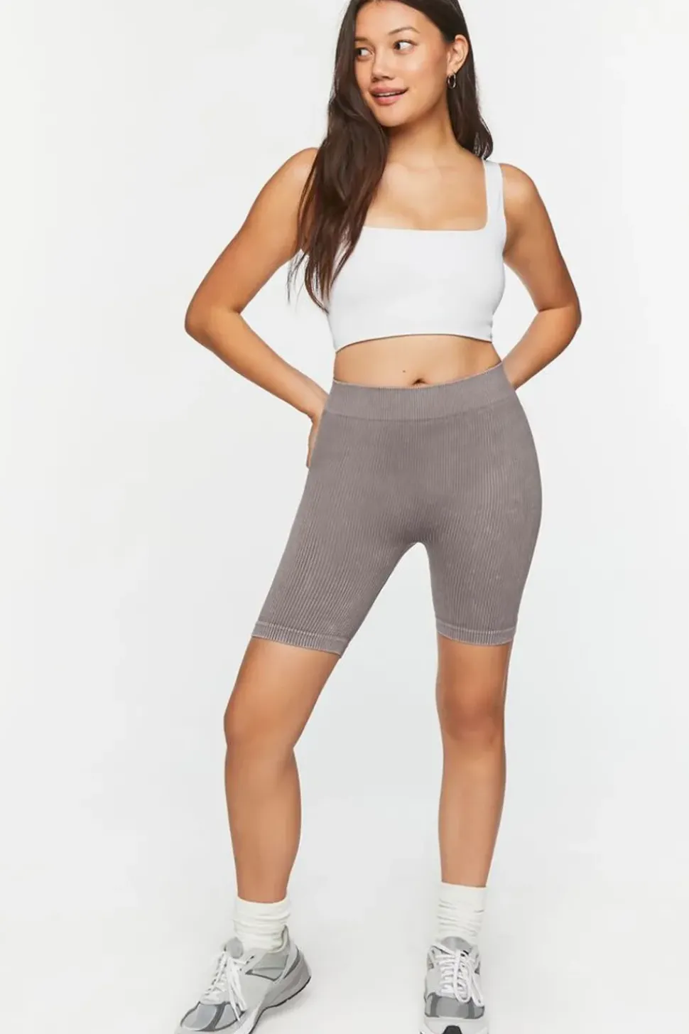 Seamless Ribbed Biker Shorts