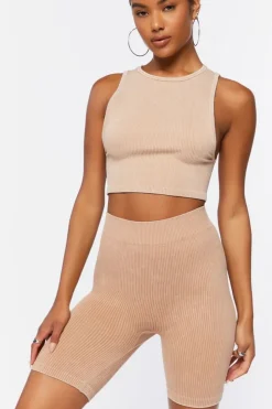 Seamless Ribbed Biker Shorts