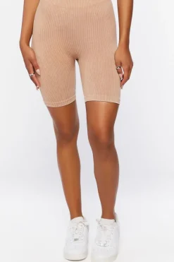 Seamless Ribbed Biker Shorts