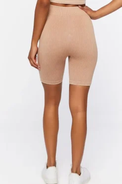 Seamless Ribbed Biker Shorts