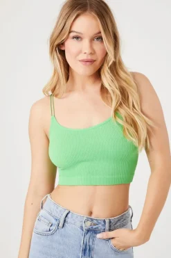 Seamless Ribbed Dual-Strap Bralette