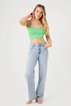 Seamless Ribbed Dual-Strap Bralette