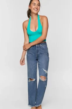 Seamless Ribbed Halter Top