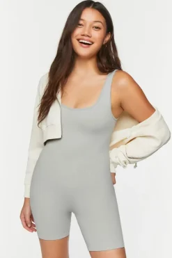 Seamless Ribbed Tank Romper