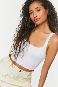 Seamless Ruffled Cropped Tank Top