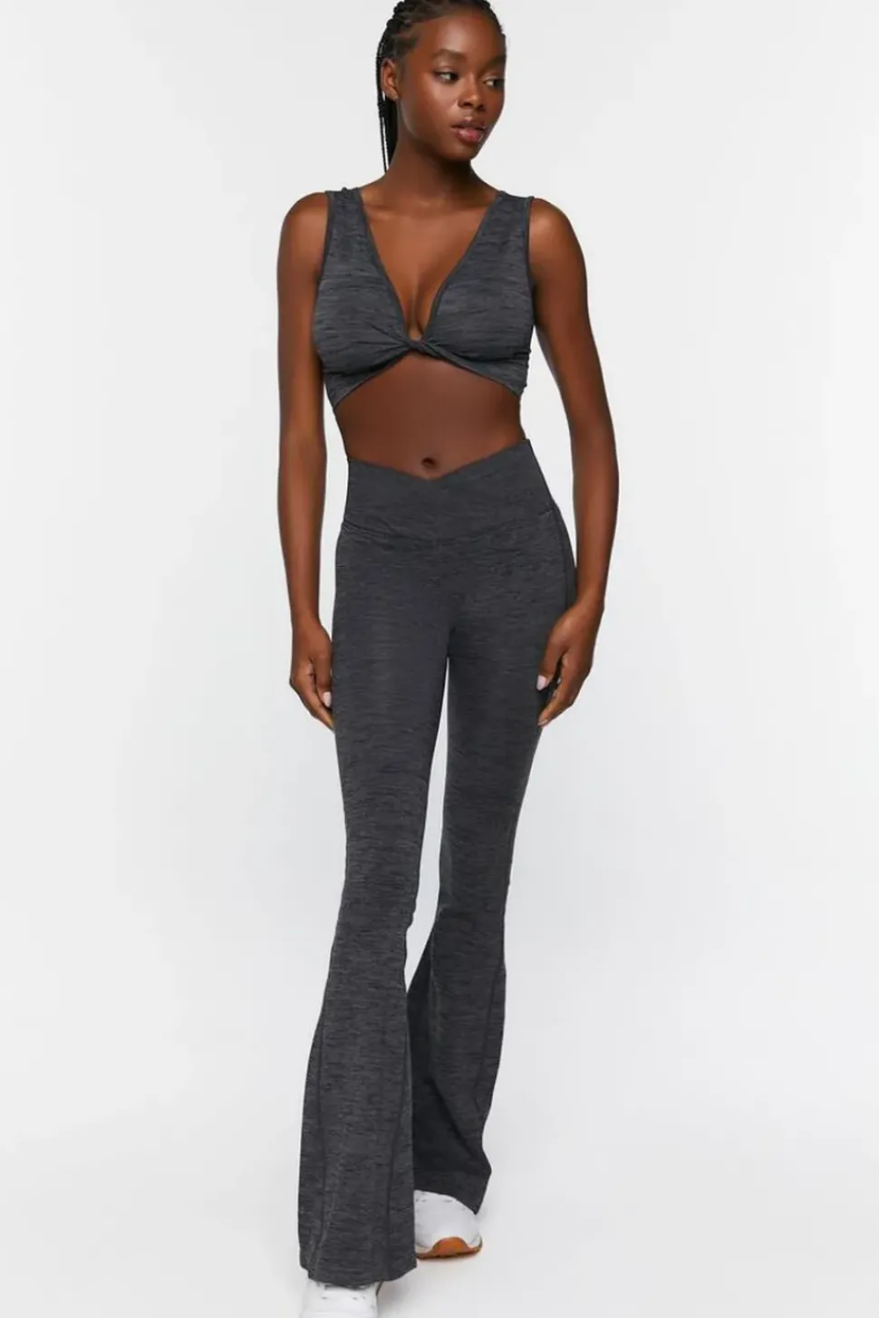 Seamless Space Dye Twisted Sports Bra